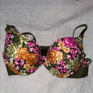 PINK Victoria's Secret Floral Bra - Pink, Orange, Green